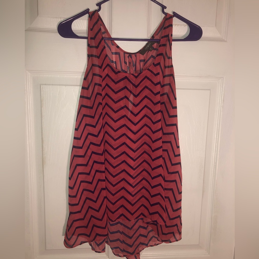 - Umgee size M lightweight pink/purple chevron print open back , beachy, l…